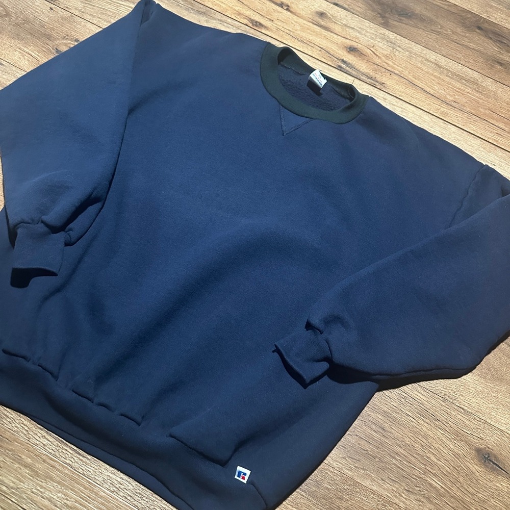 Vintage Russell Athletic Navy Blue Sweatshirt Mens XXL Made in USA